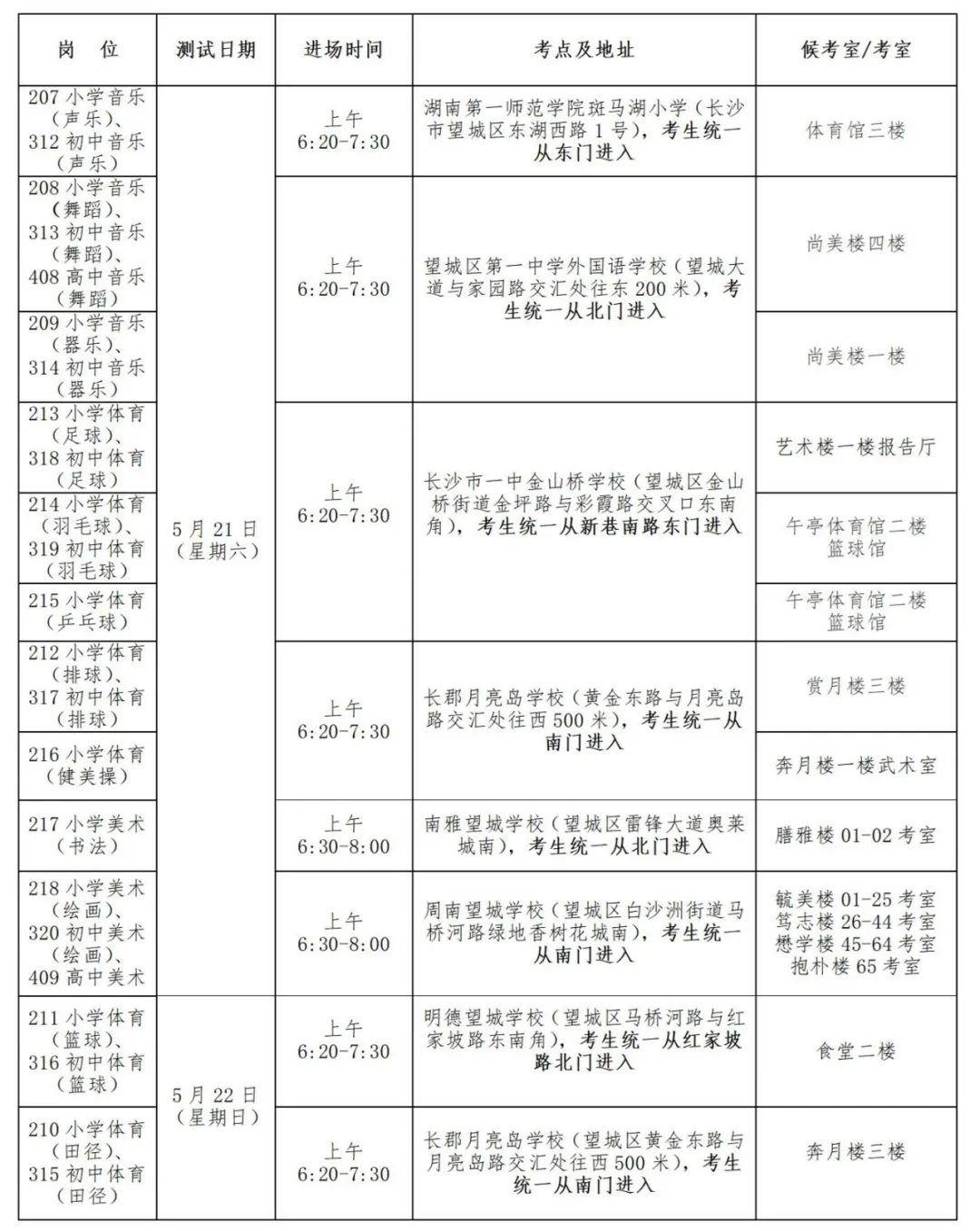 2022年長沙市望城區(qū)面向社會公開招聘教師音體美崗位專業(yè)測試相關(guān)事項(xiàng)通知(圖1)