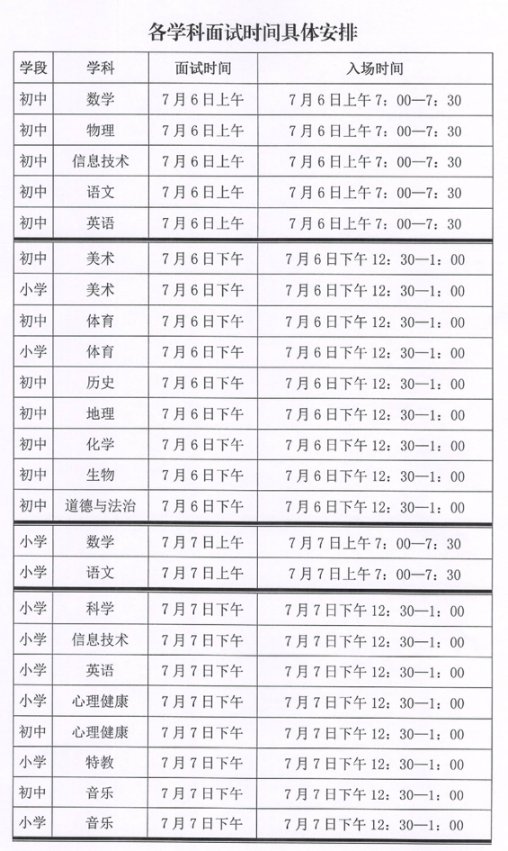 2021年平江縣特崗教師面試實(shí)施方案(圖1)