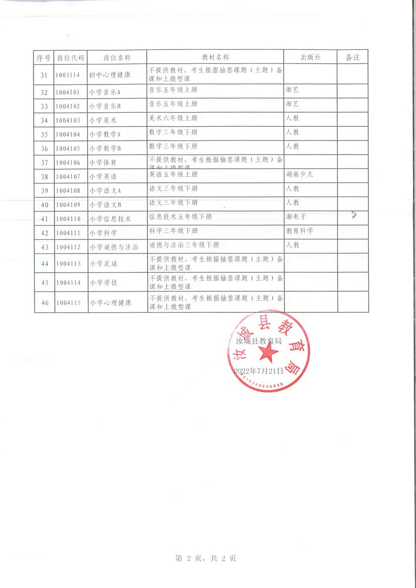 2022年汝城縣公開(kāi)招聘教師面試教材公布(圖2)