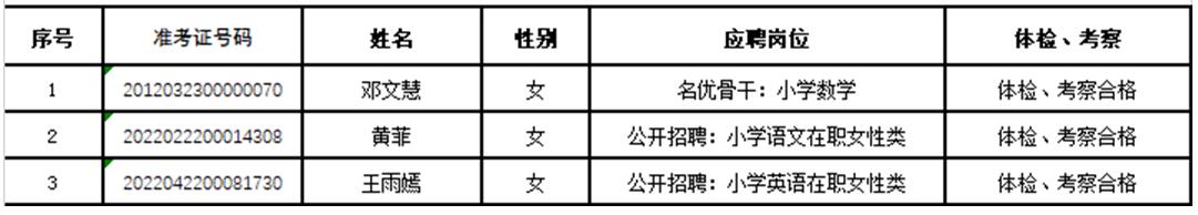 2020年長沙市雨花區(qū)公開選聘特殊人才、名優(yōu)骨干教師和公開招聘教師擬聘用人員公示（第四批）(圖1)